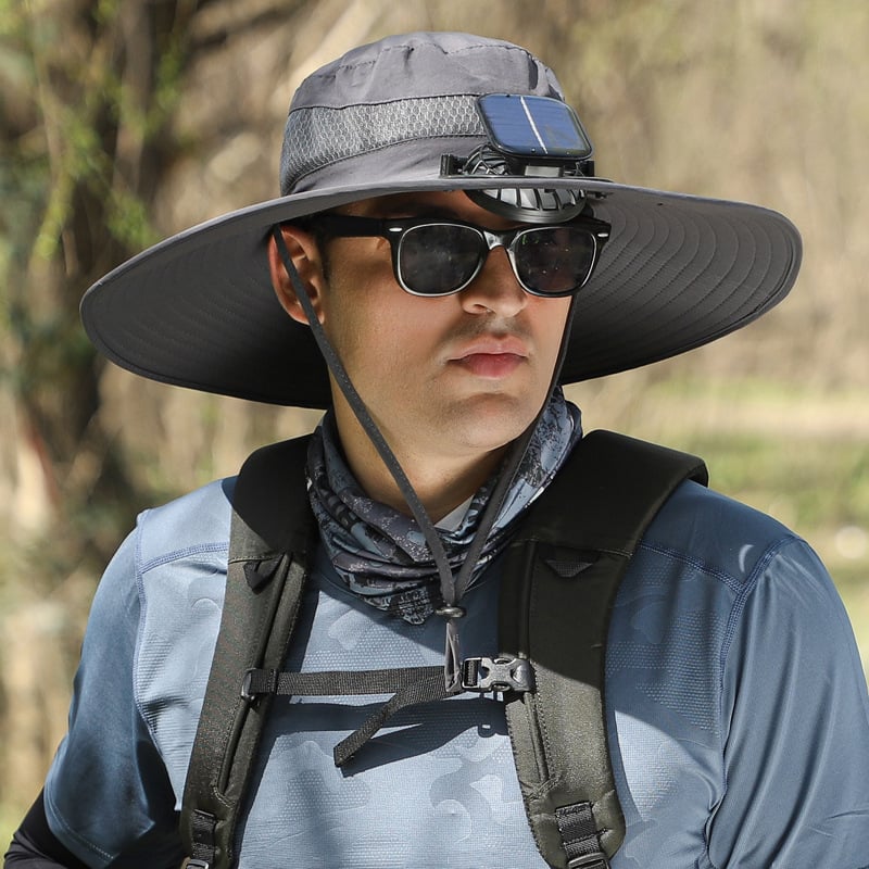 🏆 50K+ SOLD! ⚡2025 New Ultralight Solar Fan Sun Hat – Lighter Than a Baseball!⚾(Only 11oz)