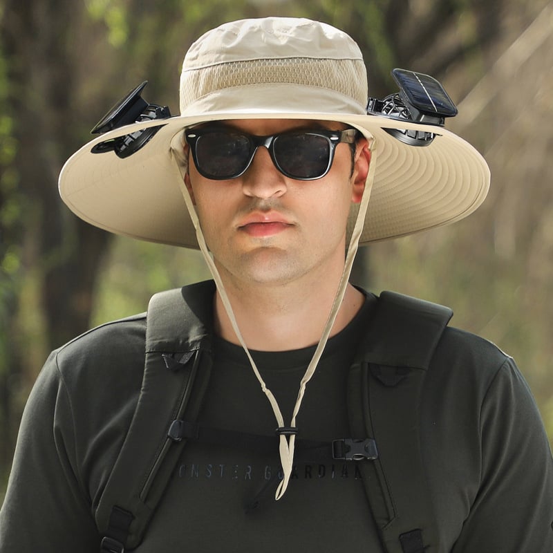 🏆 50K+ SOLD! ⚡2025 New Ultralight Solar Fan Sun Hat – Lighter Than a Baseball!⚾(Only 11oz)