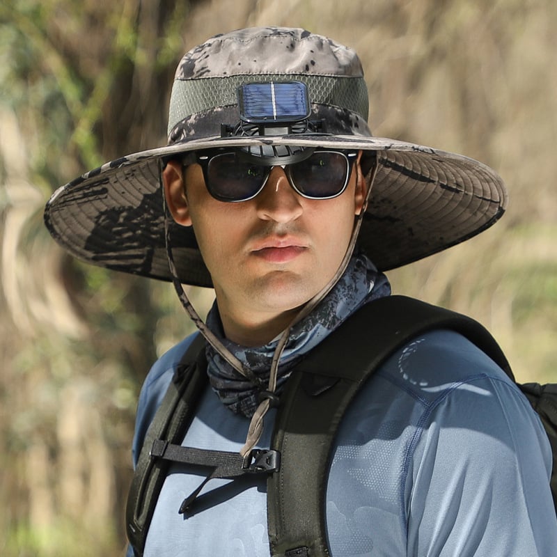 🏆 50K+ SOLD! ⚡2025 New Ultralight Solar Fan Sun Hat – Lighter Than a Baseball!⚾(Only 11oz)
