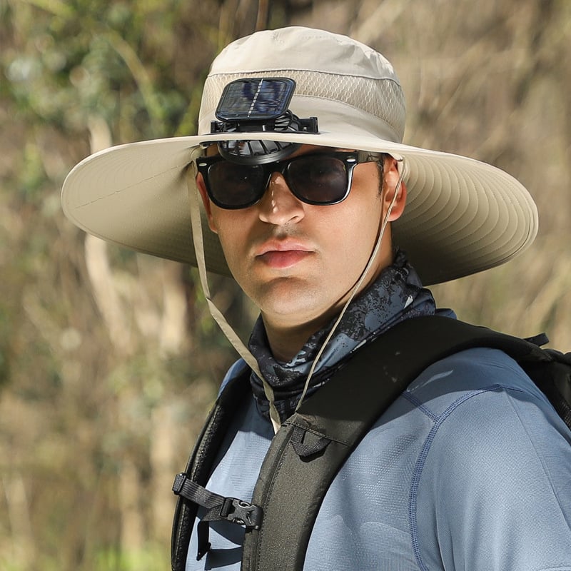 🏆 50K+ SOLD! ⚡2025 New Ultralight Solar Fan Sun Hat – Lighter Than a Baseball!⚾(Only 11oz)